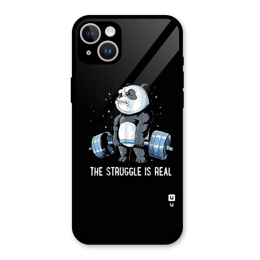 Struggle in Real Glass Back Case for iPhone 14 Plus