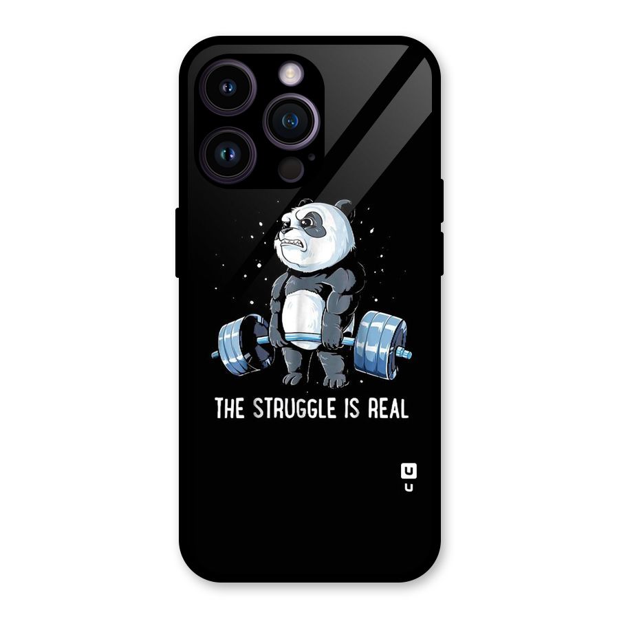Struggle in Real Glass Back Case for iPhone 14 Pro Max