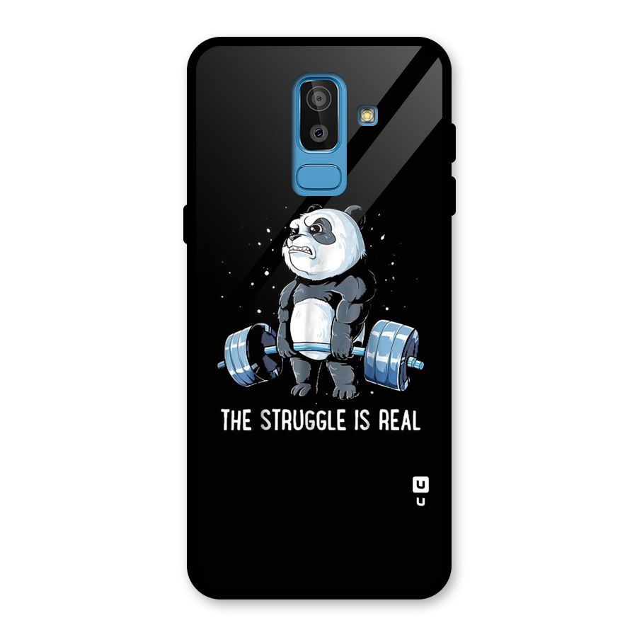 Struggle is Real Glass Back Case for Galaxy J8
