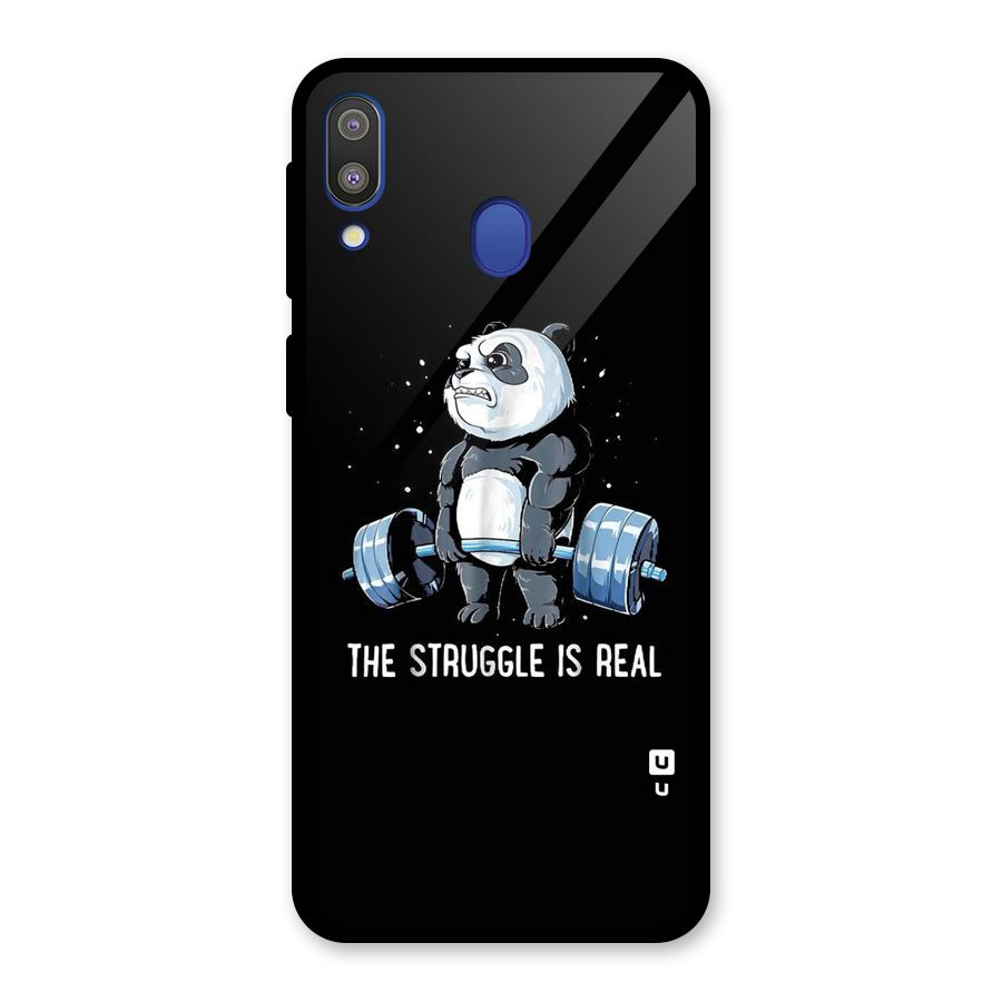 Struggle is Real Glass Back Case for Galaxy M20