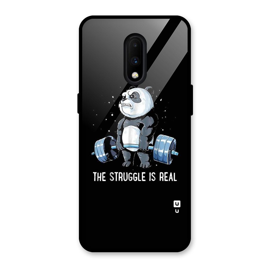 Struggle is Real Glass Back Case for OnePlus 7