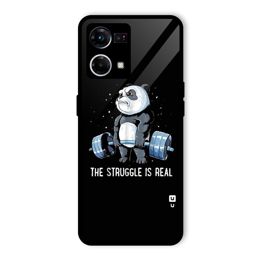 Struggle is Real Glass Back Case for Oppo F21 Pro 5G