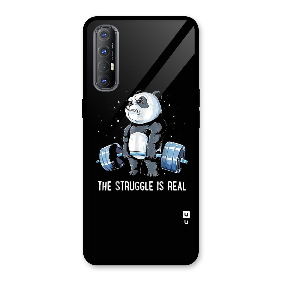 Struggle is Real Glass Back Case for Oppo Reno3 Pro