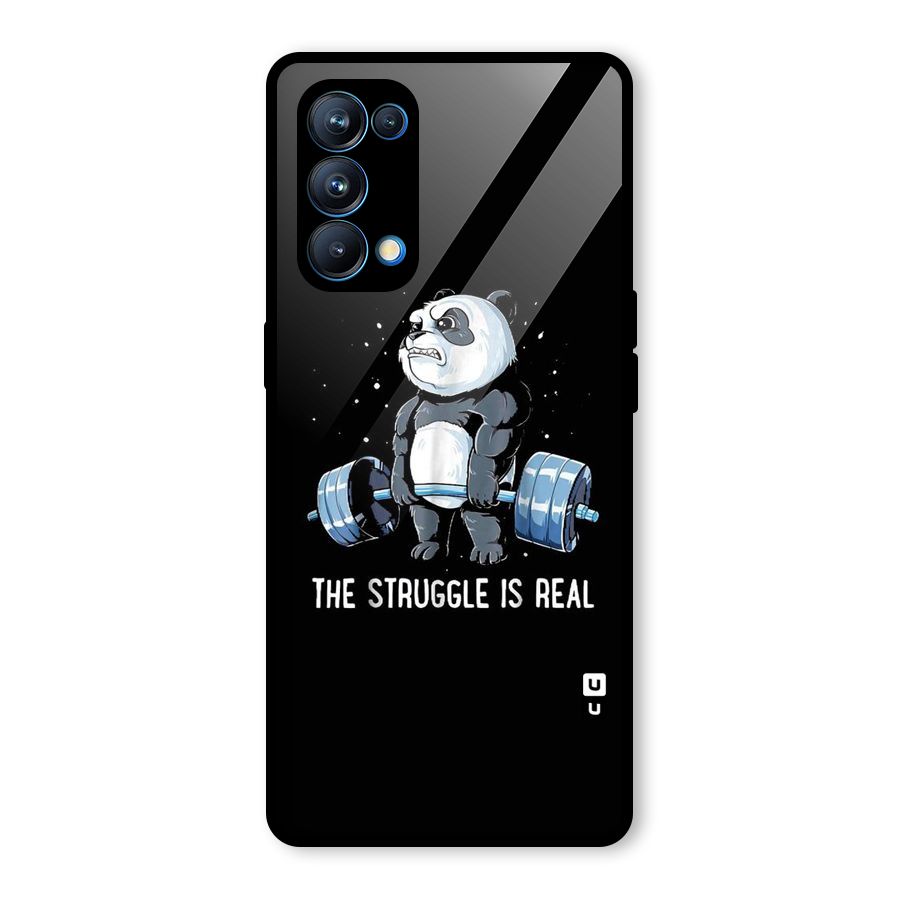 Struggle is Real Glass Back Case for Oppo Reno5 Pro 5G