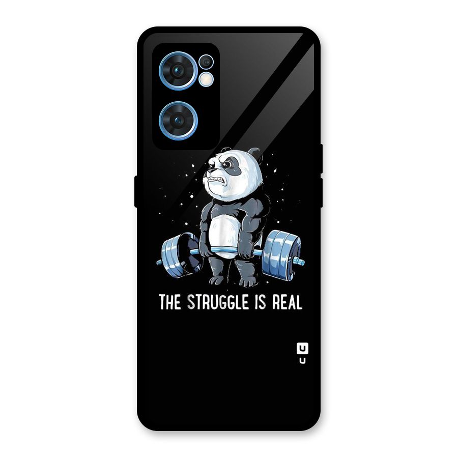 Struggle is Real Glass Back Case for Oppo Reno7 5G