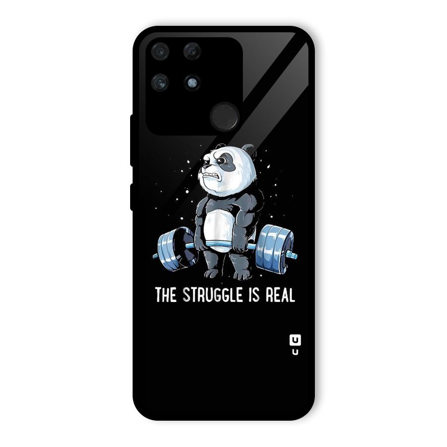 Struggle is Real Glass Back Case for Realme Narzo 50A