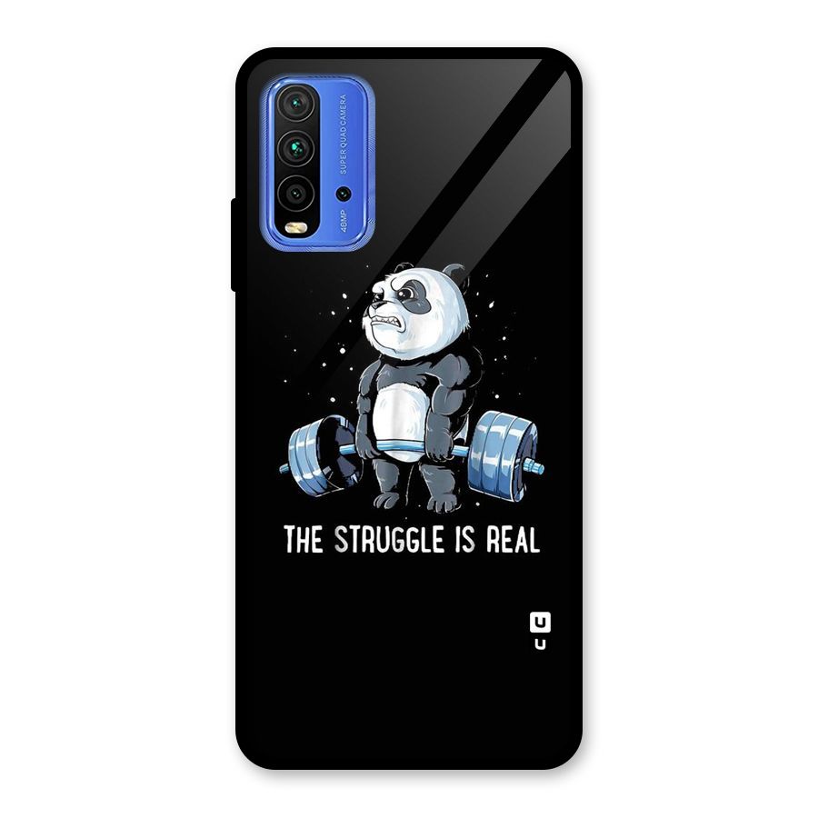 Struggle is Real Glass Back Case for Redmi 9 Power