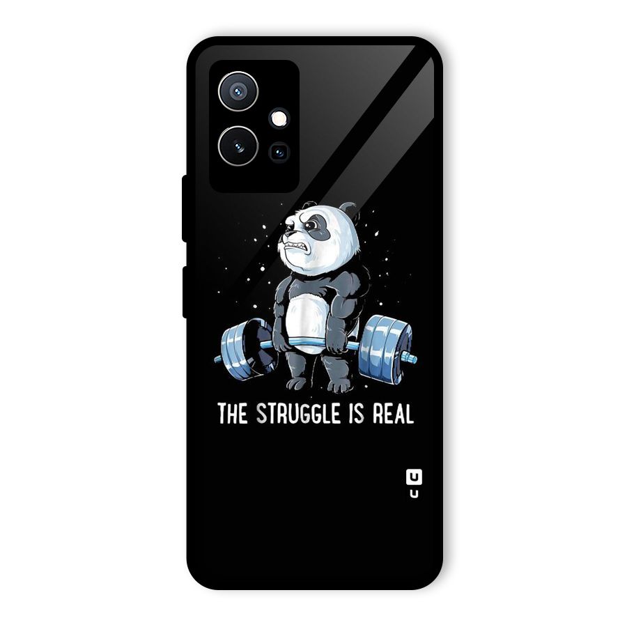 Struggle is Real Glass Back Case for Vivo T1 5G
