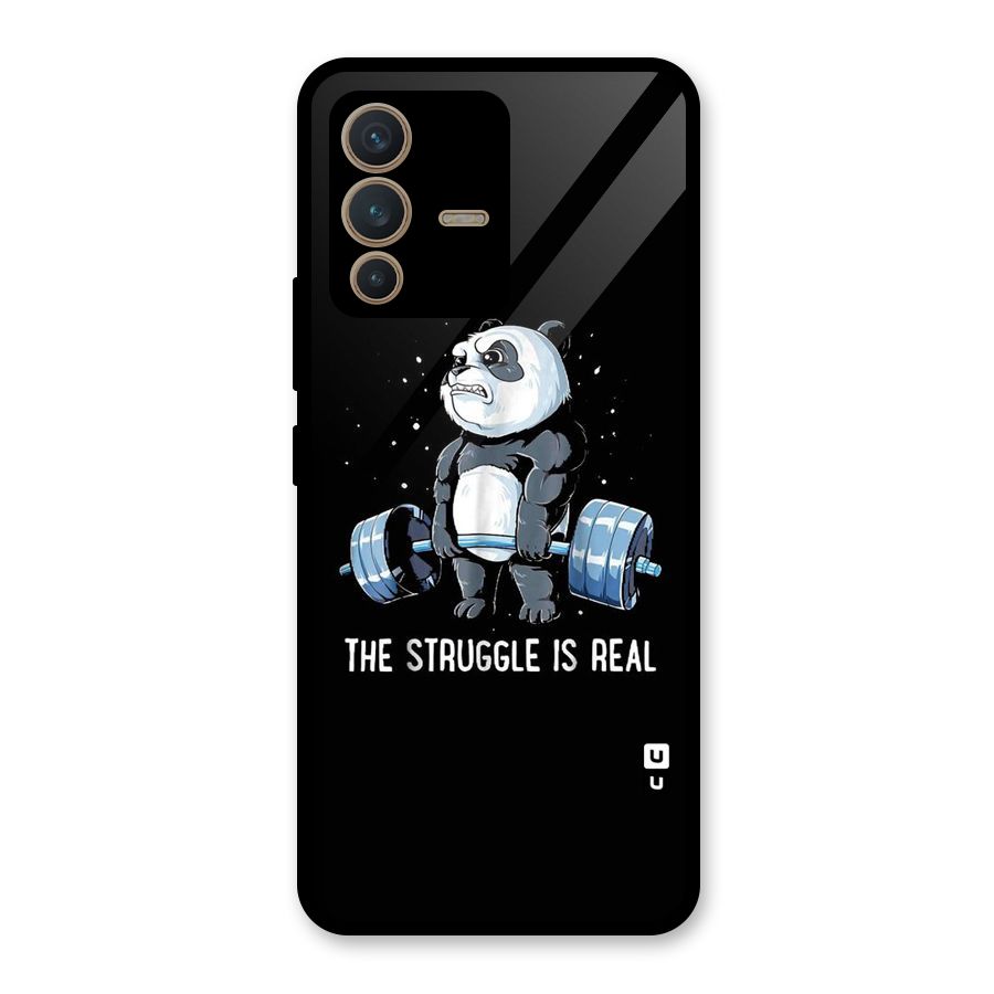 Struggle is Real Glass Back Case for Vivo V23 5G