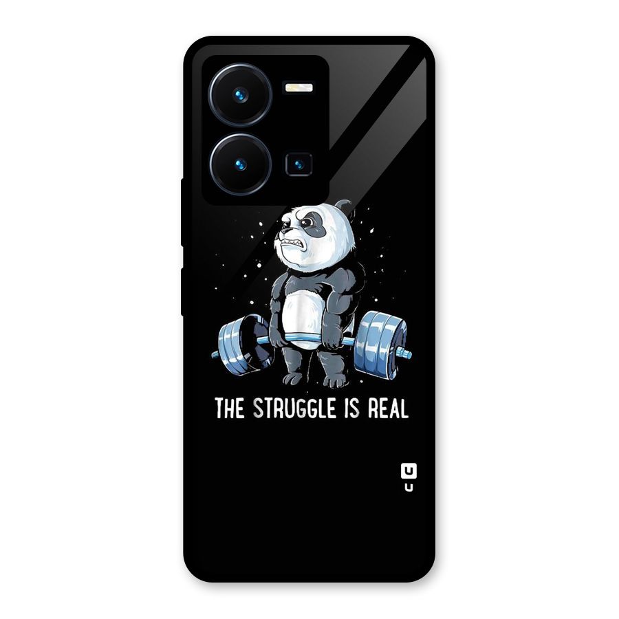 Struggle is Real Glass Back Case for Vivo Y35