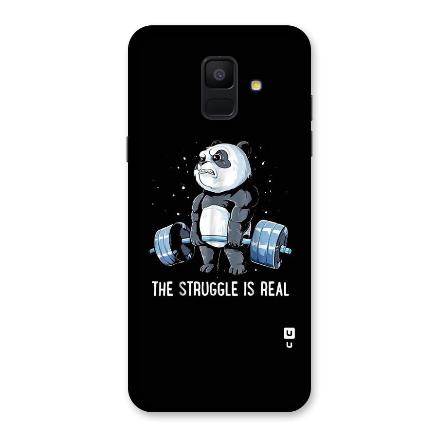 Struggle is Real Panda Back Case for Galaxy A6 (2018)