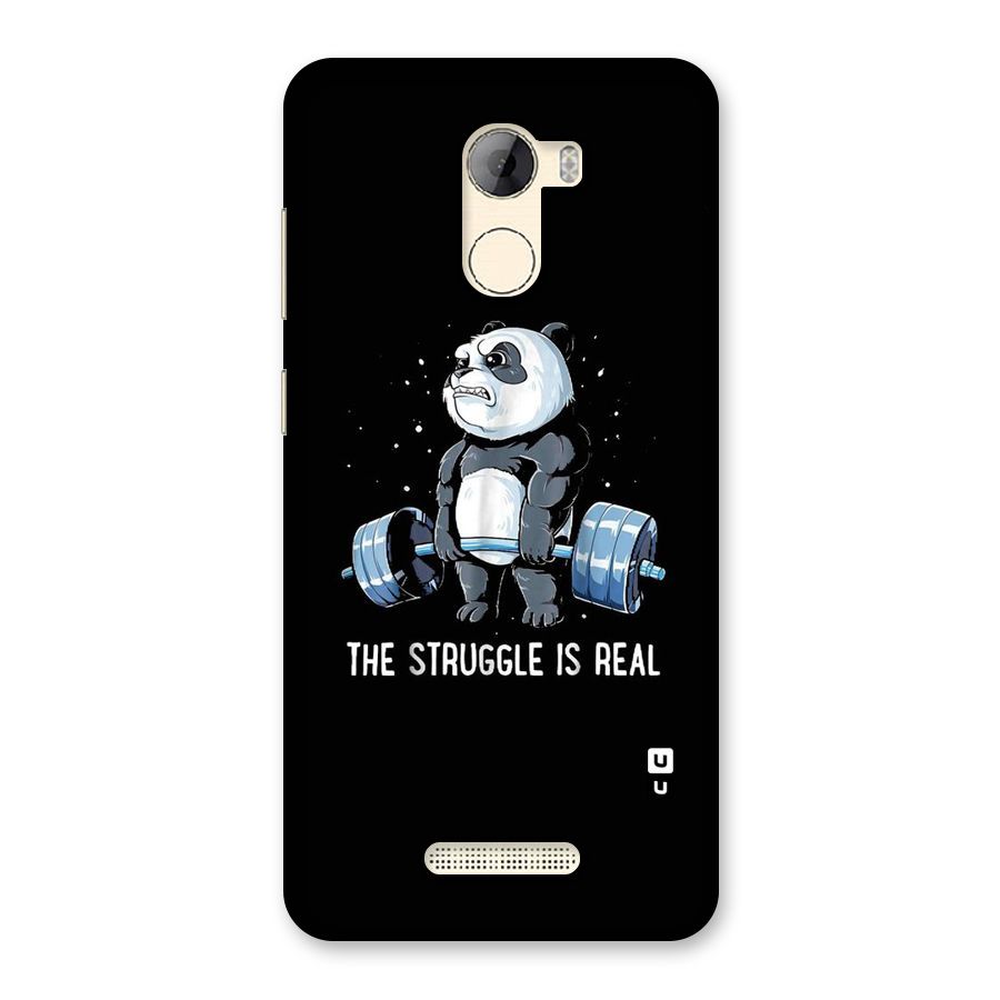 Struggle is Real Panda Back Case for Gionee A1 LIte