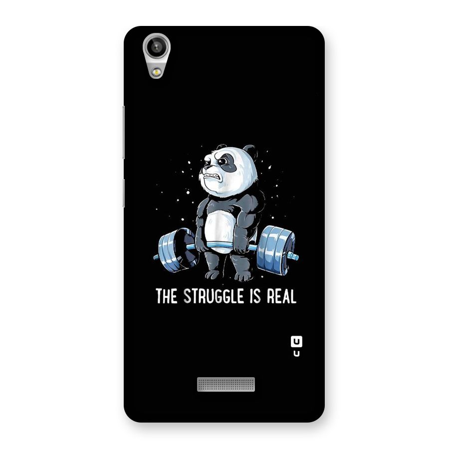 Struggle is Real Panda Back Case for Lava-Pixel-V1