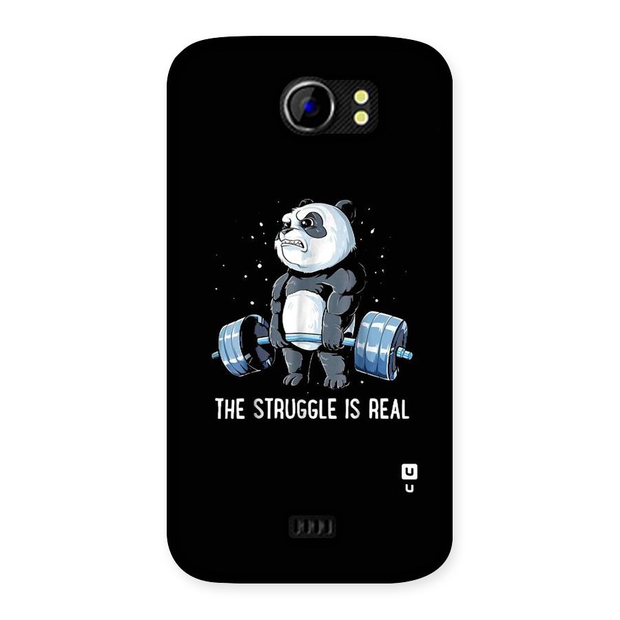 Struggle is Real Panda Back Case for Micromax Canvas 2 A110