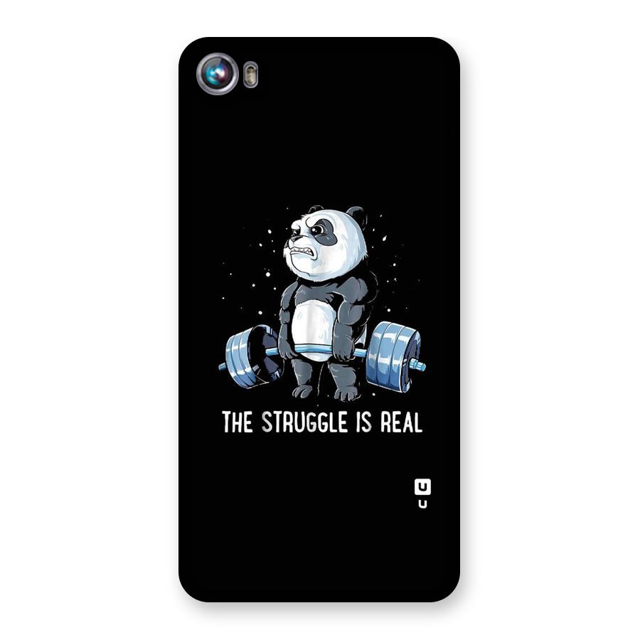 Struggle is Real Panda Back Case for Micromax Canvas Fire 4 A107