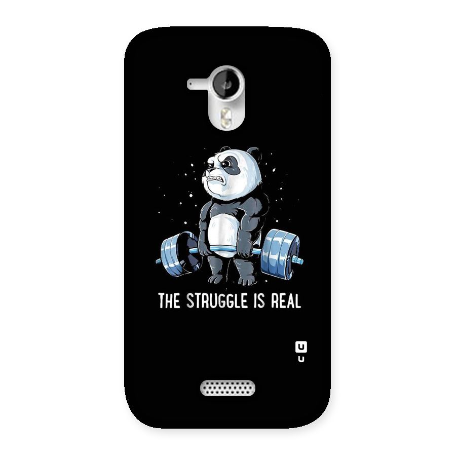 Struggle is Real Panda Back Case for Micromax Canvas HD A116