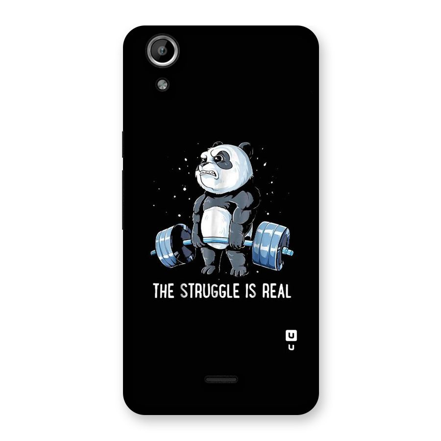 Struggle is Real Panda Back Case for Micromax Canvas Selfie Lens Q345