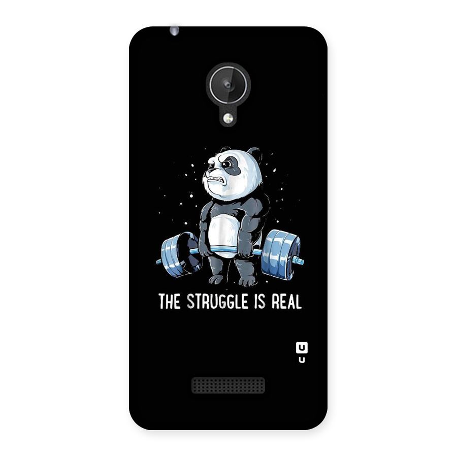 Struggle is Real Panda Back Case for Micromax Canvas Spark Q380