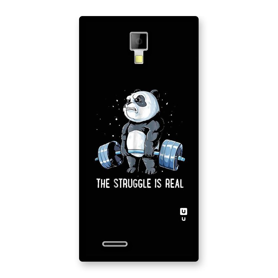 Struggle is Real Panda Back Case for Micromax Canvas Xpress A99