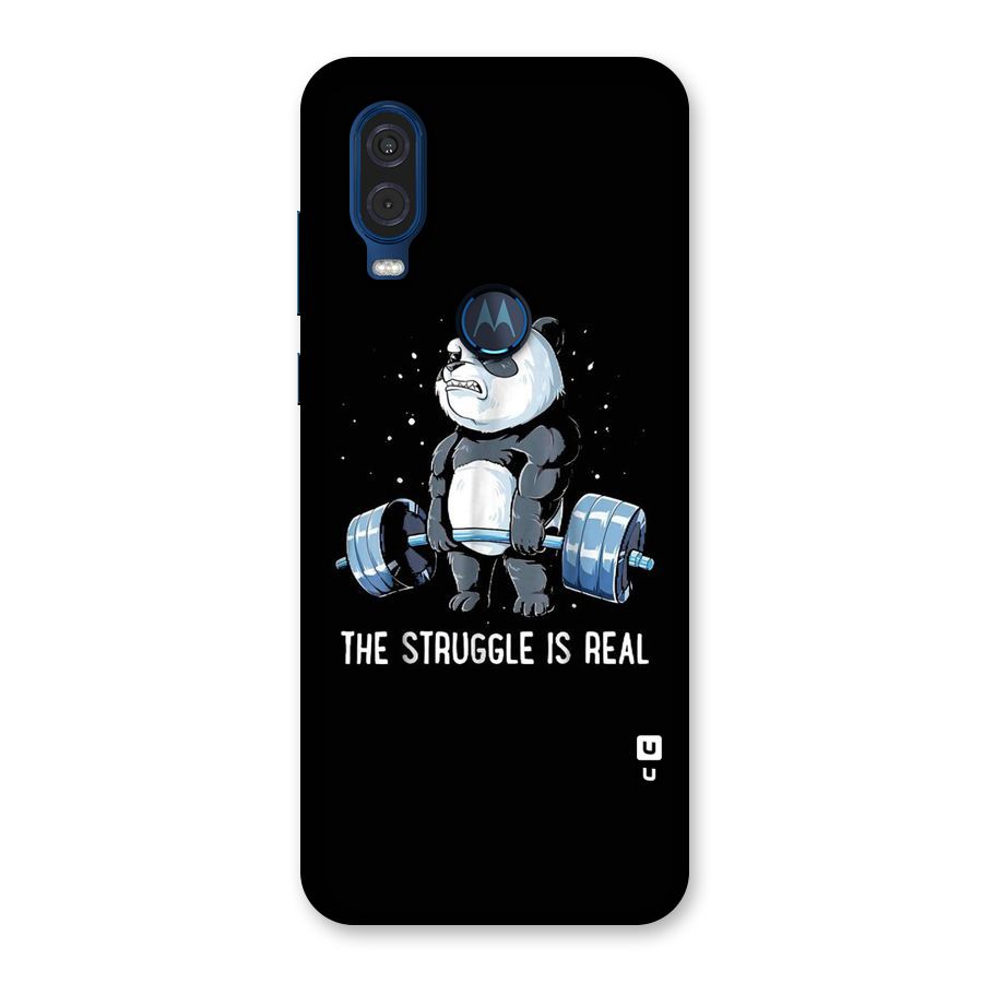 Struggle is Real Panda Back Case for Motorola One Vision