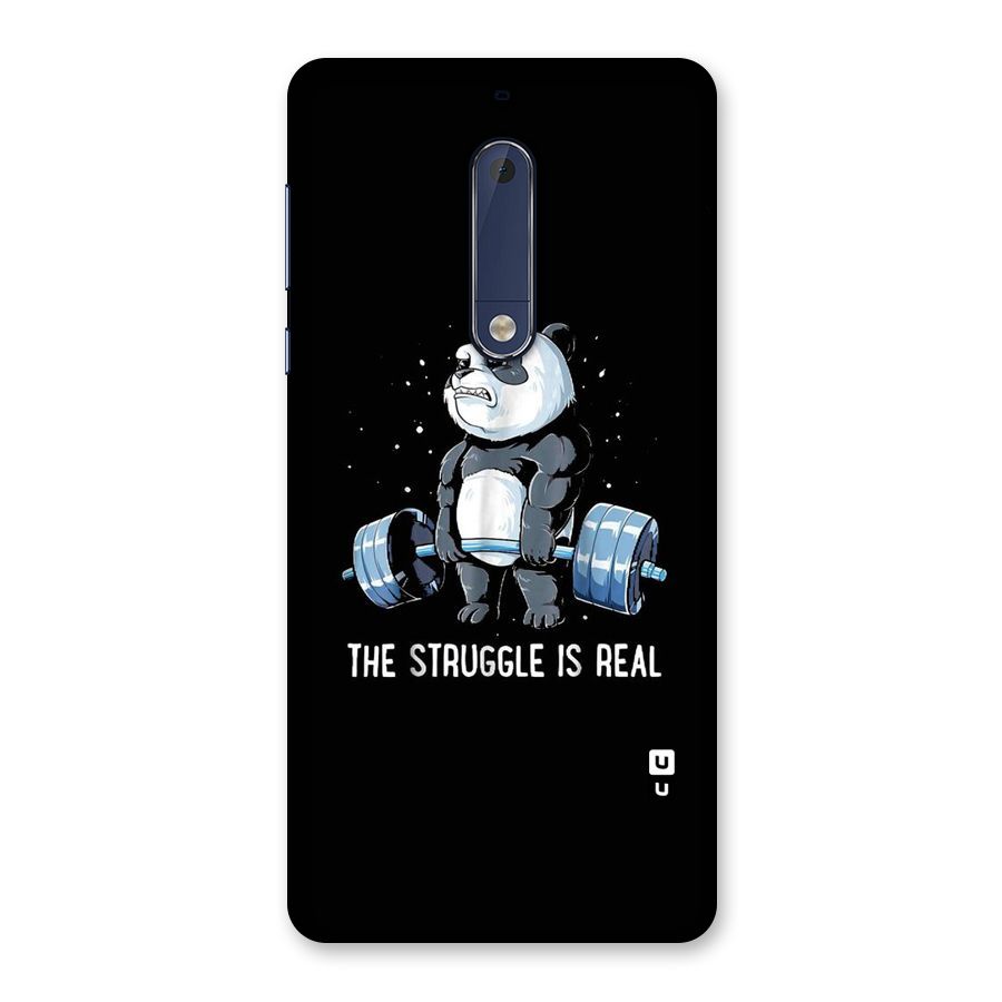 Struggle is Real Panda Back Case for Nokia 5