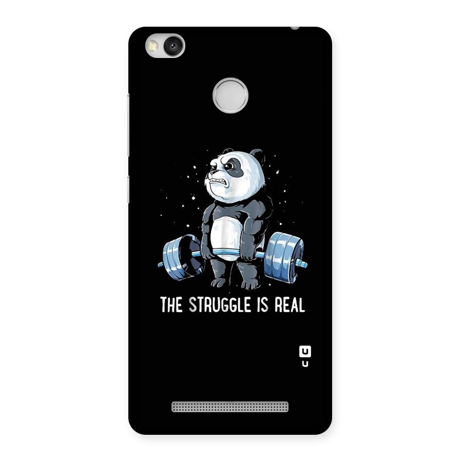 Struggle is Real Panda Back Case for Redmi 3S Prime