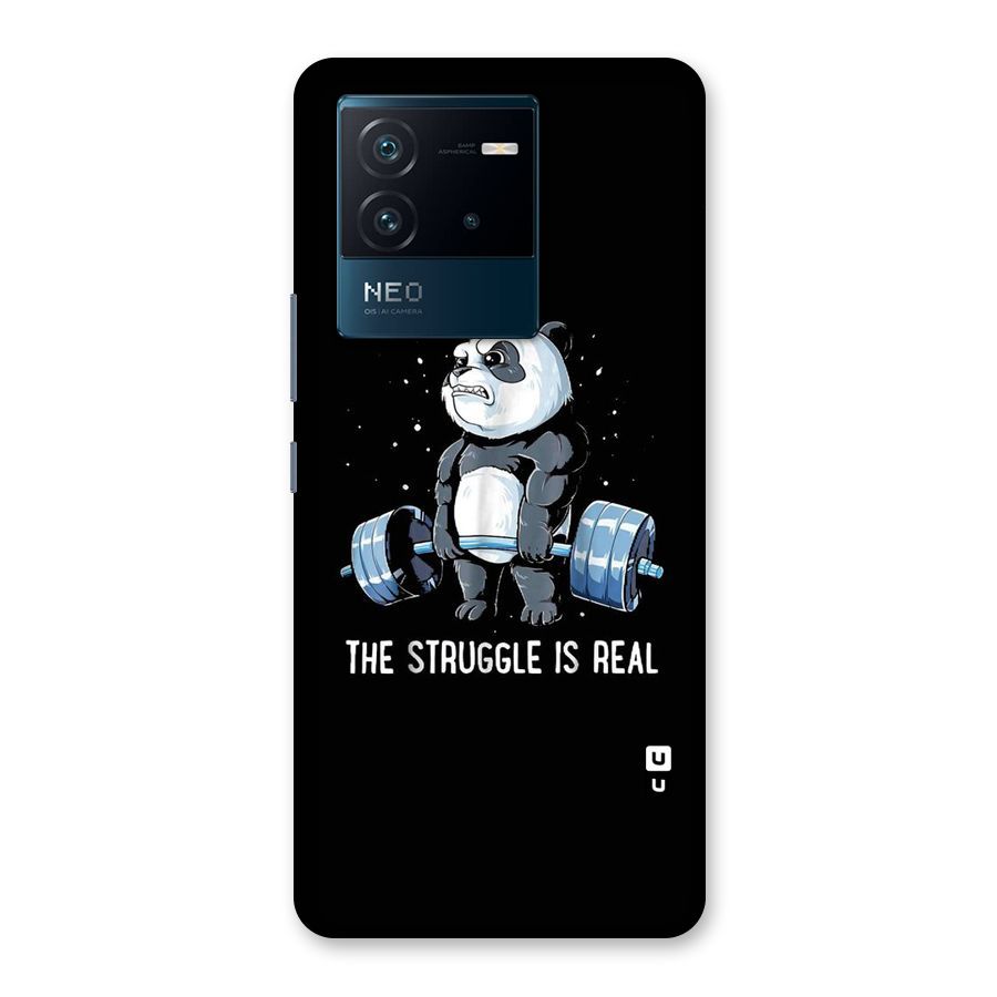 Struggle is Real Panda Back Case for Vivo iQOO Neo 6 5G