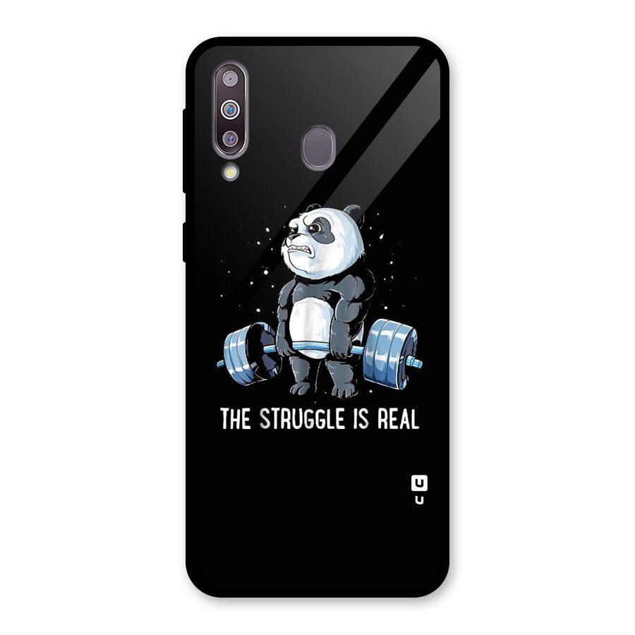 Struggle is Real Panda Glass Back Case for Galaxy M30