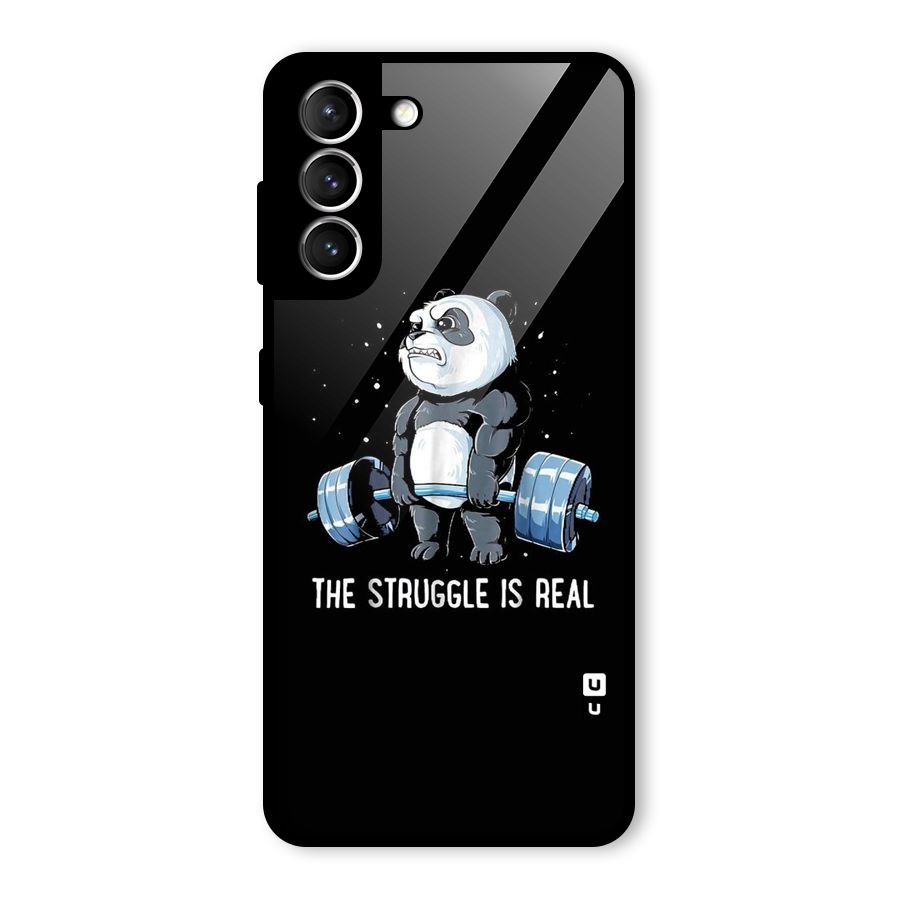 Struggle is Real Panda Glass Back Case for Galaxy S21 5G