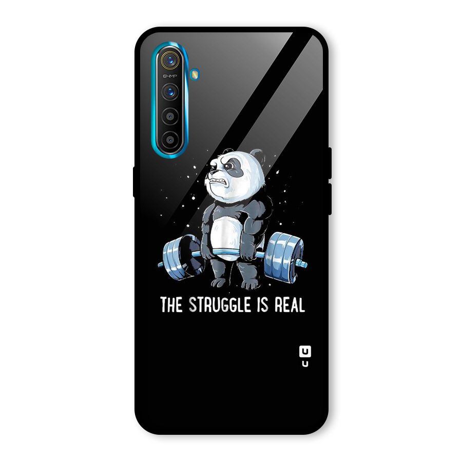 Struggle is Real Panda Glass Back Case for Realme X2