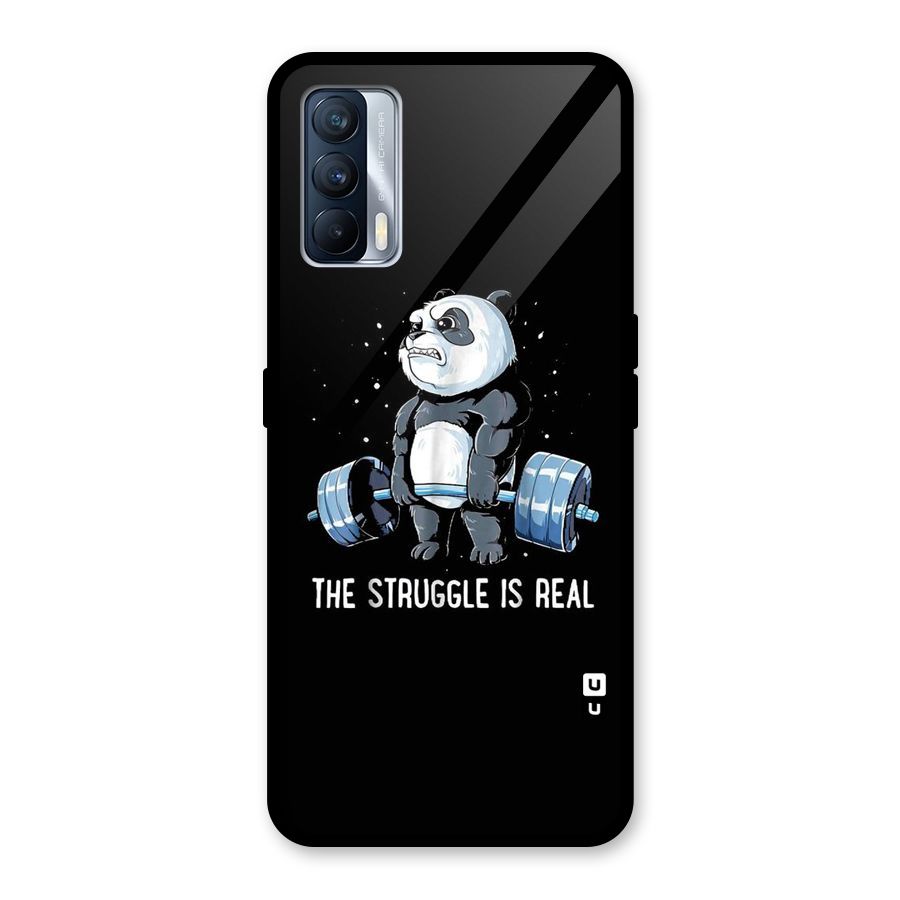 Struggle is Real Panda Glass Back Case for Realme X7
