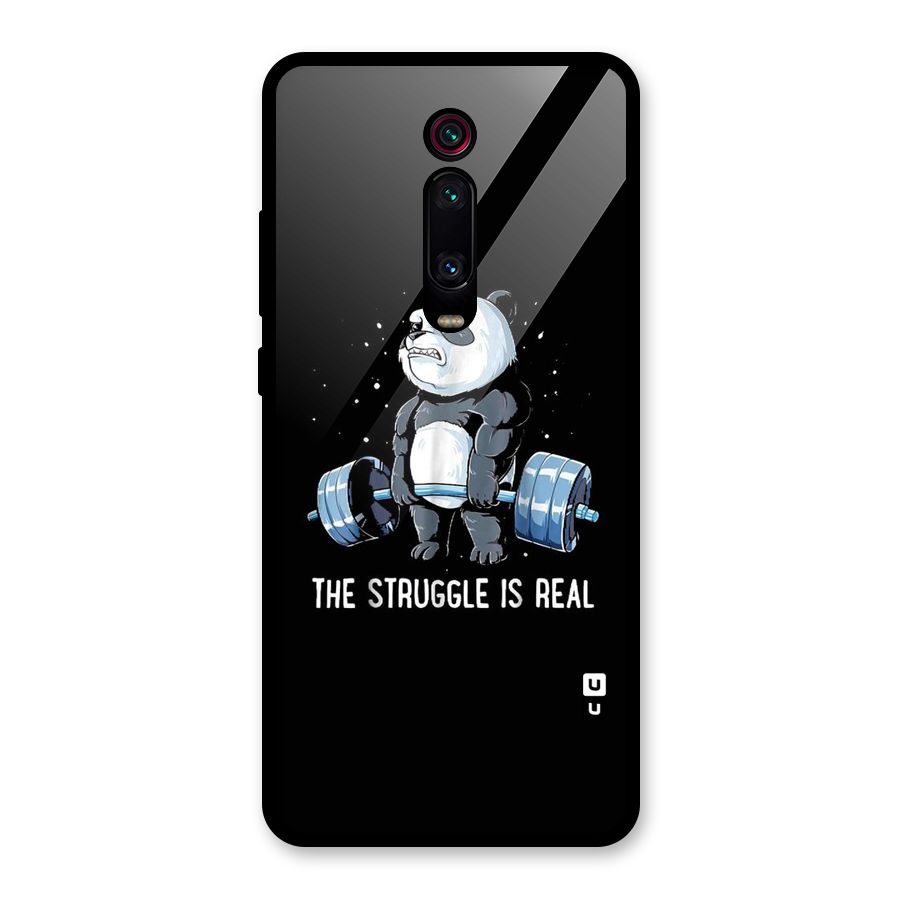 Struggle is Real Panda Glass Back Case for Redmi K20
