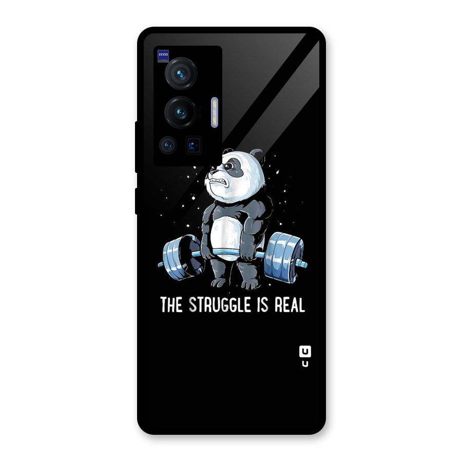 Struggle is Real Panda Glass Back Case for Vivo X70 Pro
