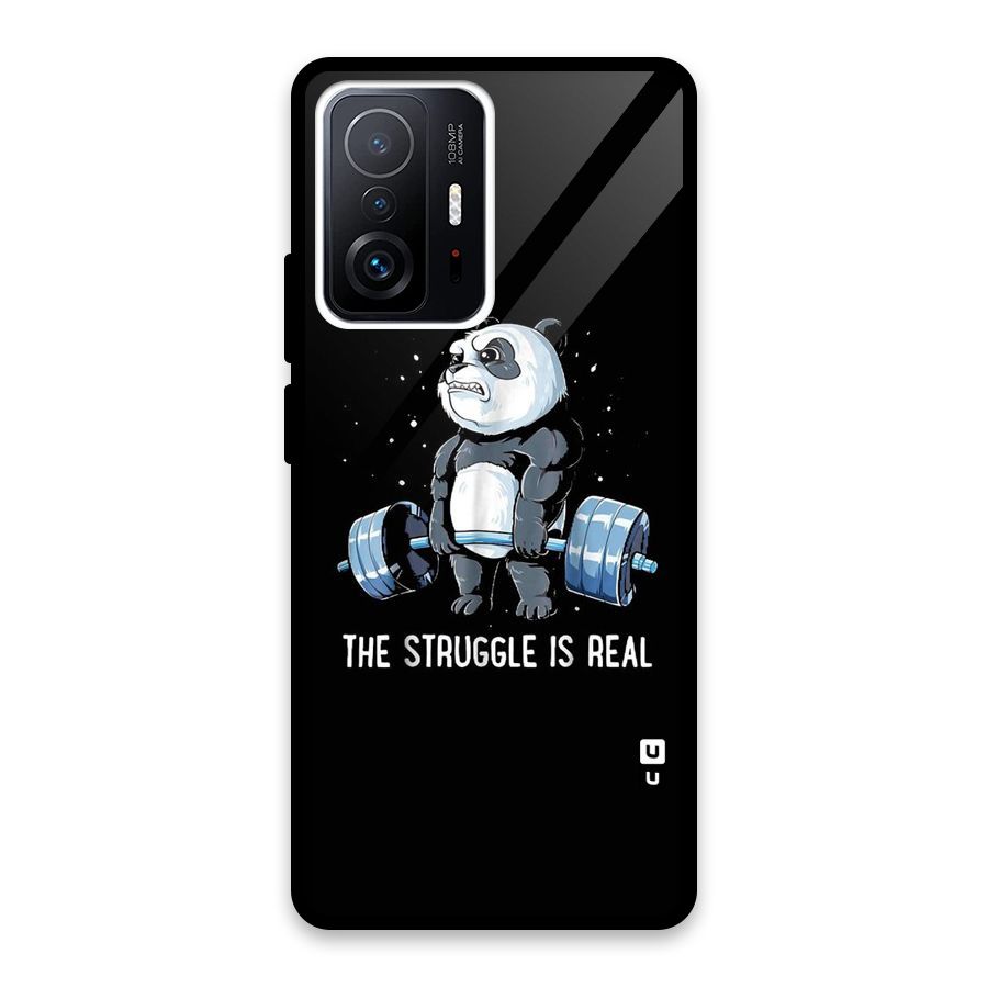 Struggle is Real Panda Glass Back Case for Xiaomi 11T Pro