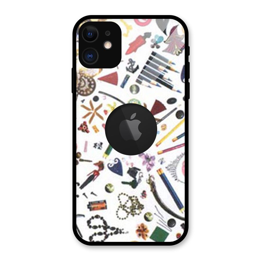 Studio Glass Back Case for iPhone 11 Logo Cut