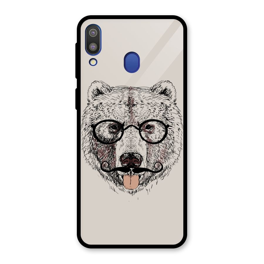 Studious Bear Glass Back Case for Galaxy M20