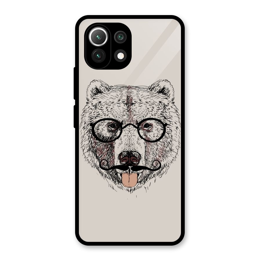 Studious Bear Glass Back Case for Mi 11 Lite NE 5G