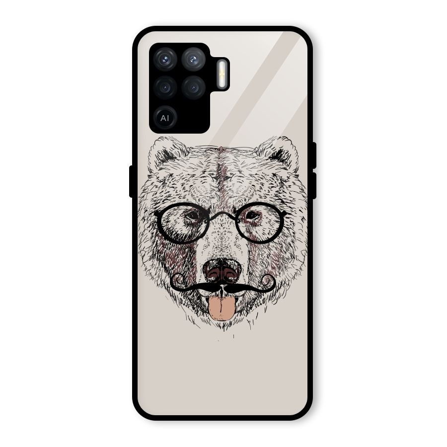 Studious Bear Glass Back Case for Oppo F19 Pro