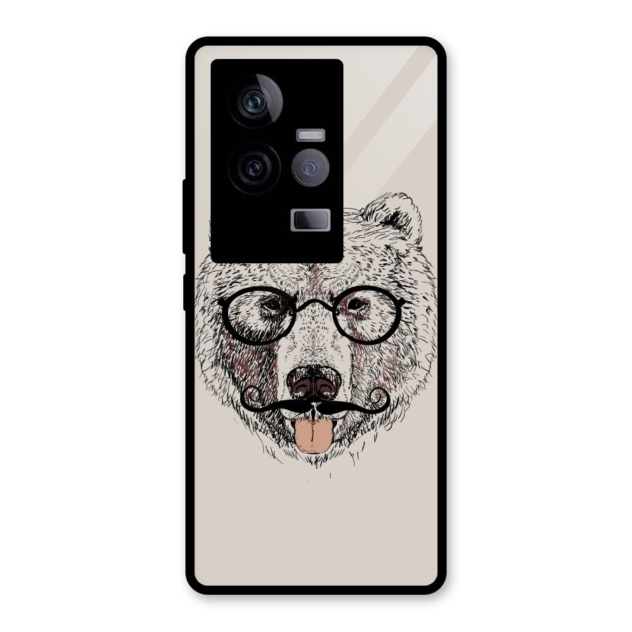 Studious Bear Glass Back Case for Vivo iQOO 11 5G