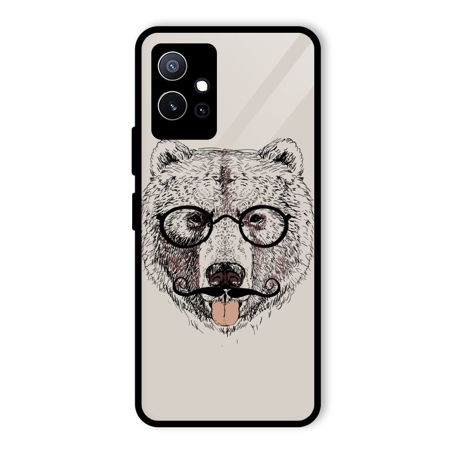 Studious Bear Glass Back Case for Vivo iQOO Z6