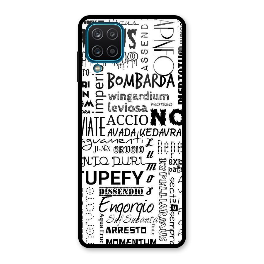 Stupefy Glass Back Case for Galaxy A12