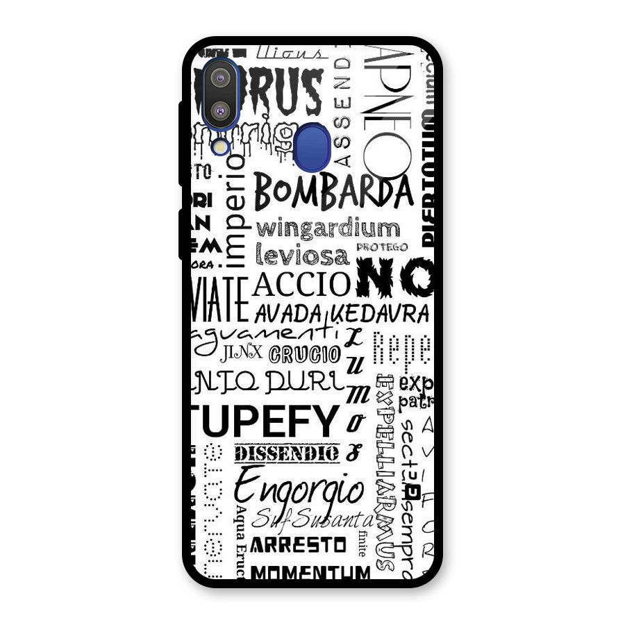 Stupefy Glass Back Case for Galaxy M20