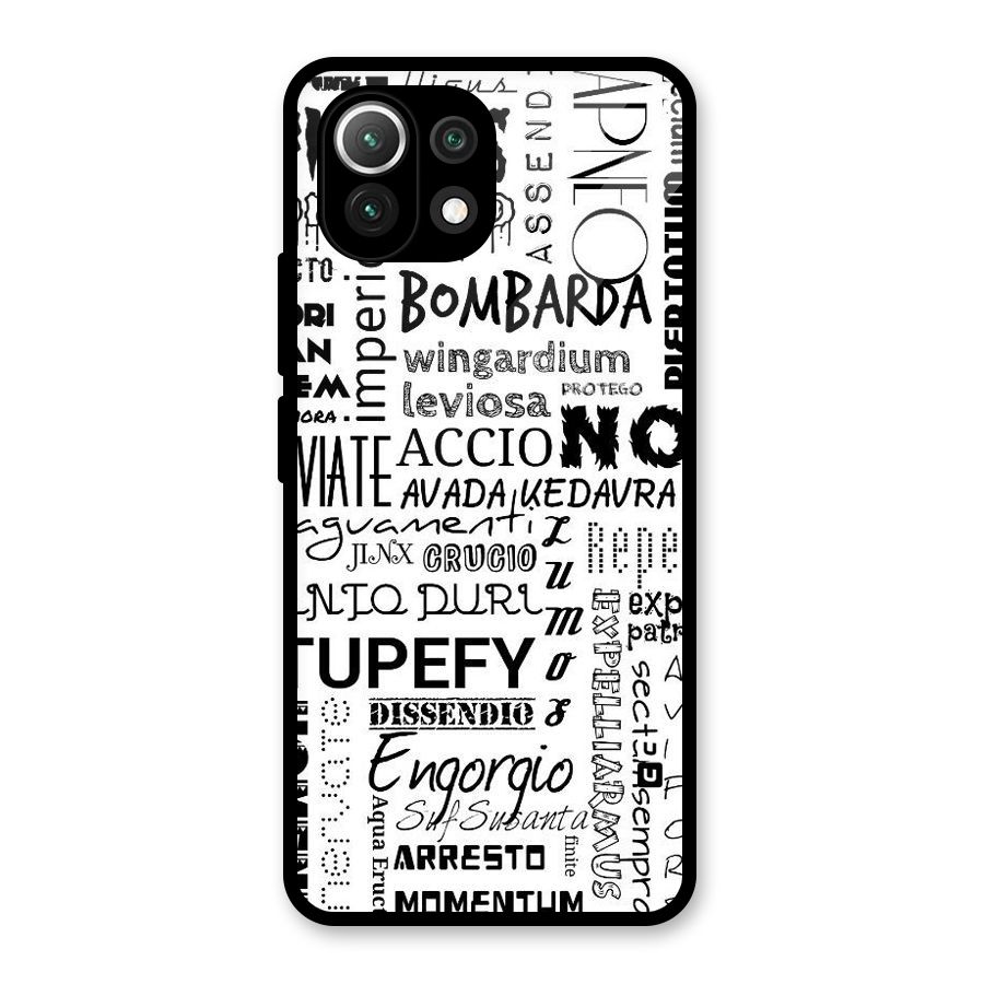 Stupefy Glass Back Case for Mi 11 Lite