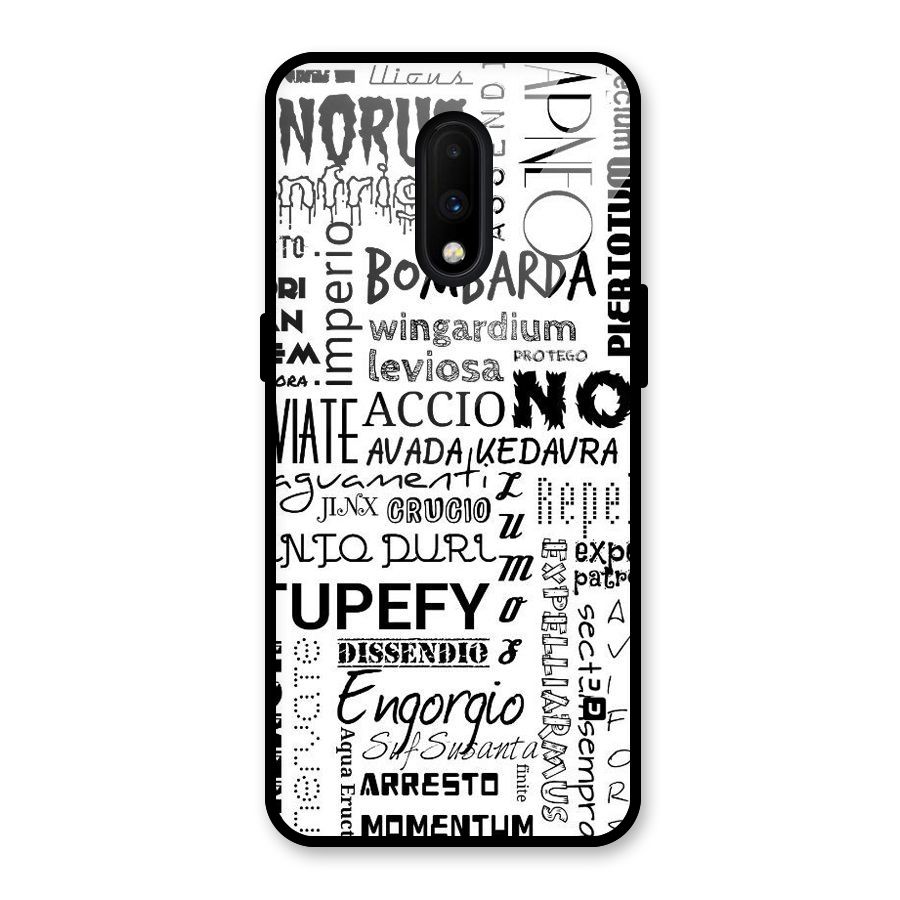 Stupefy Glass Back Case for OnePlus 7