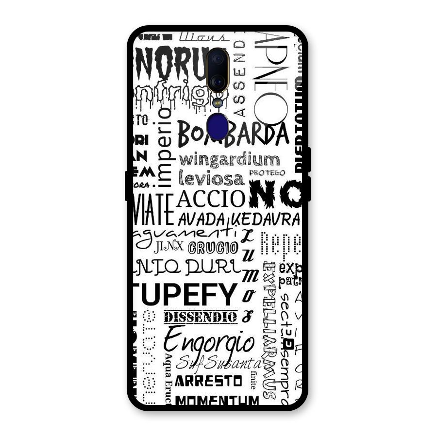 Stupefy Glass Back Case for Oppo F11