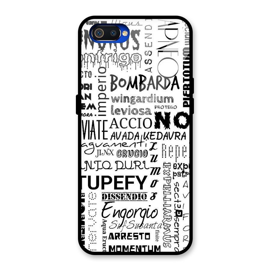 Stupefy Glass Back Case for Realme C2