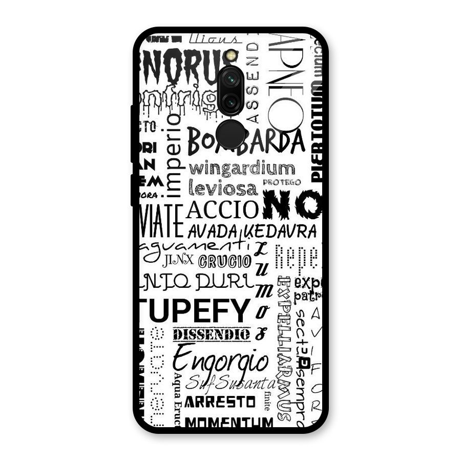 Stupefy Glass Back Case for Redmi 8