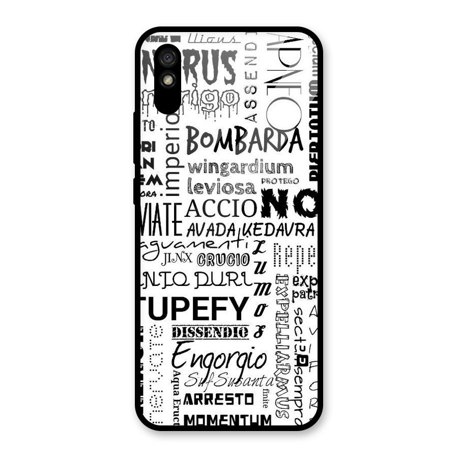 Stupefy Glass Back Case for Redmi 9i