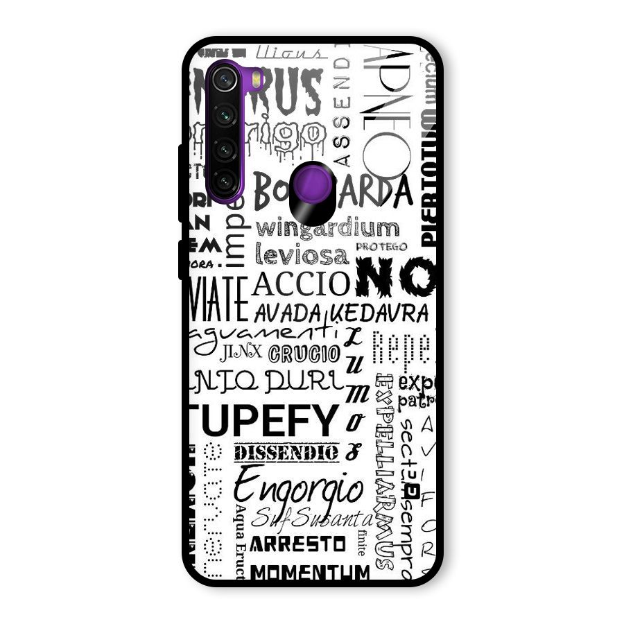 Stupefy Glass Back Case for Redmi Note 8