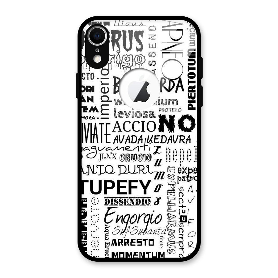 Stupefy Glass Back Case for iPhone XR Logo Cut